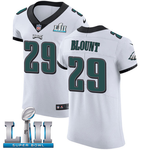 Nike Eagles #29 LeGarrette Blount White Super Bowl LII Men's Stitched NFL Vapor Untouchable Elite Jersey
